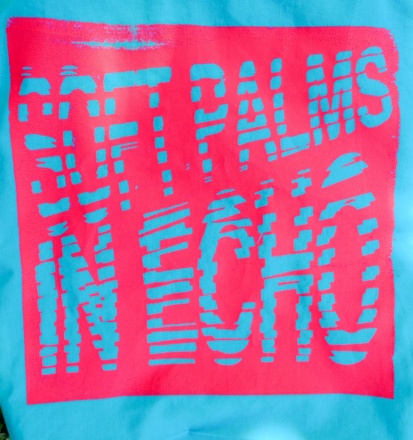 In Echo Tote - Turquoise w/ Blacklight Magenta