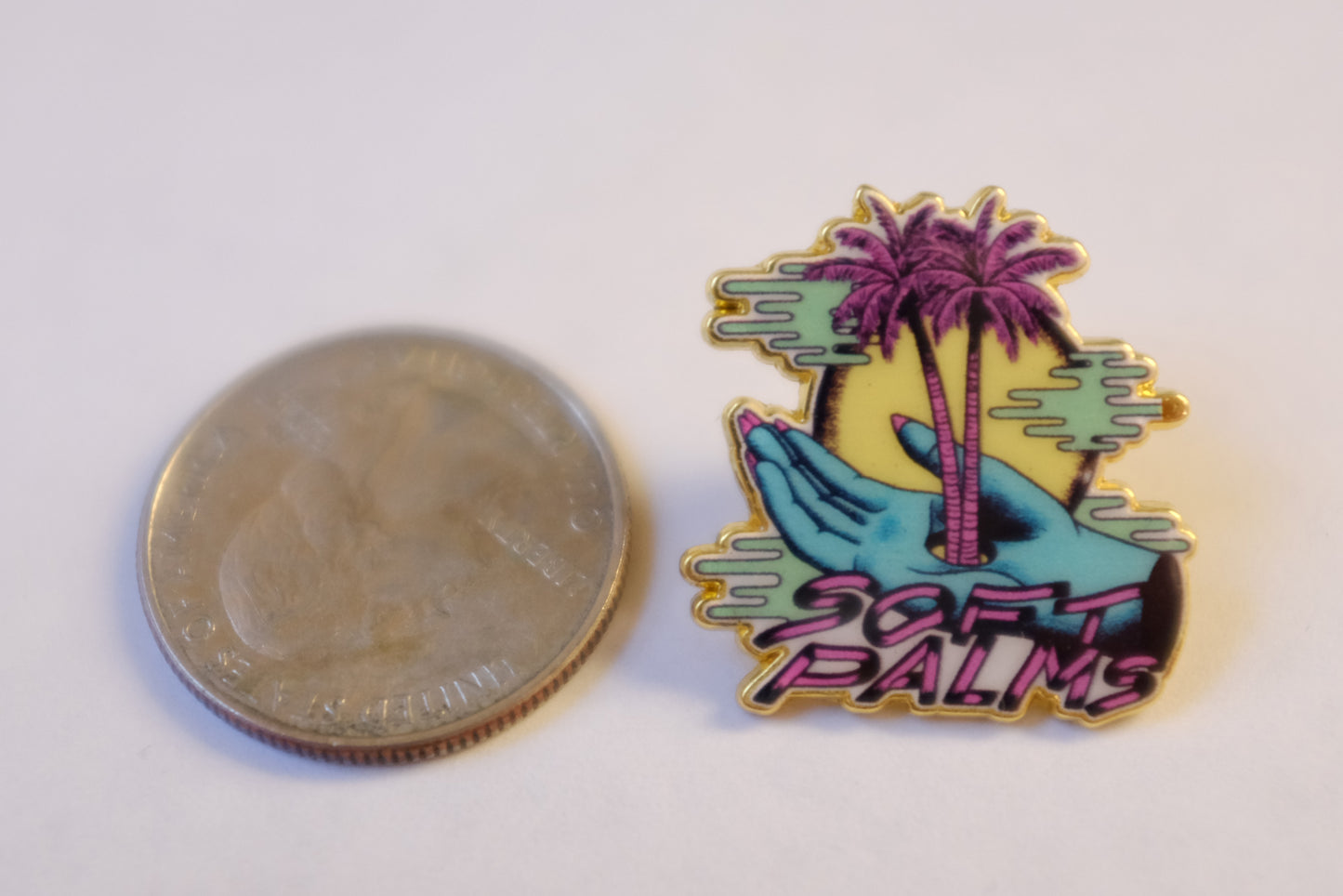 Soft Palms Enamel Pin