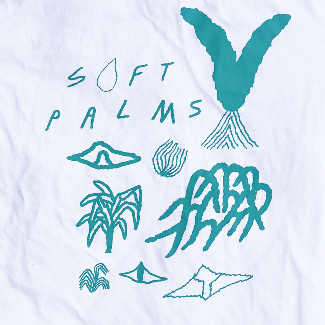 Soft Palms Fred Shirt - White w/ Green