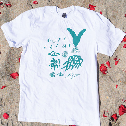 Soft Palms Fred Shirt - White w/ Green
