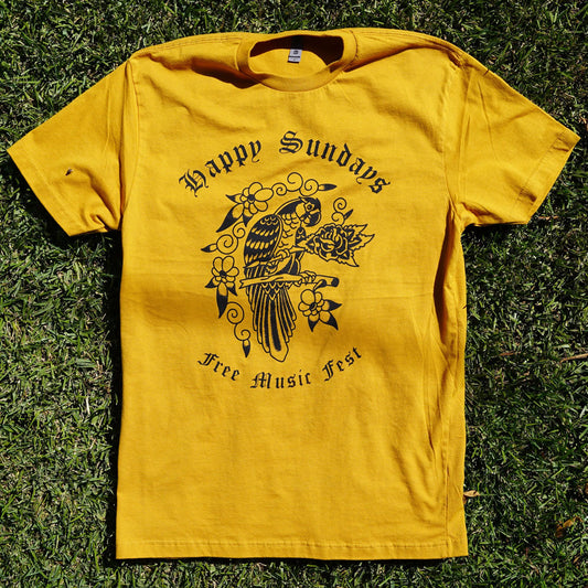 Happy Sundays Tattoo Shirt - Gold