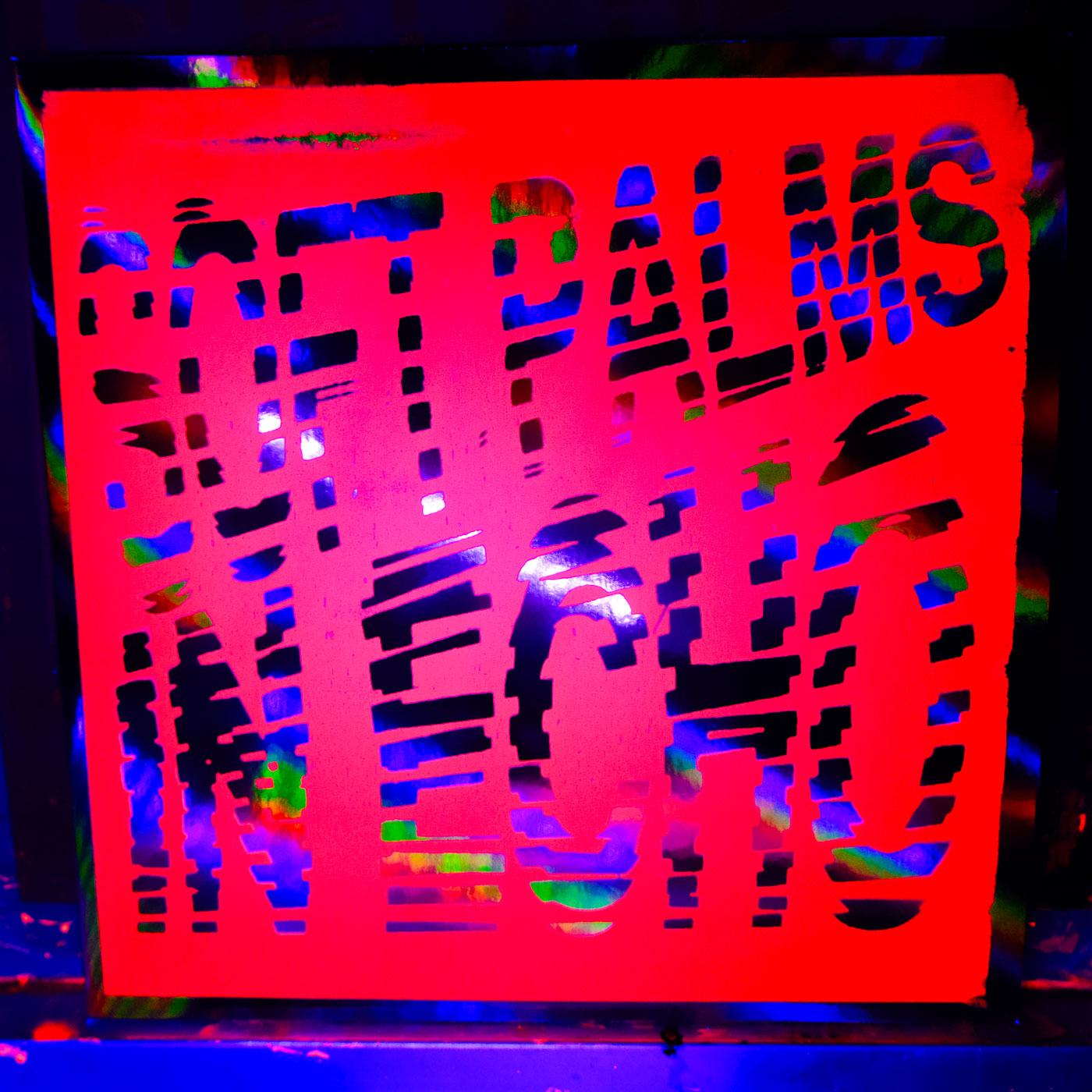 Soft Palms In Echo Limited Edition Serigraph LP Package - Blacklight Magenta on Silver Foil w/ Lyrics Sheet Insert & Copy of How To Be Self-Reliant In The Music Business Book