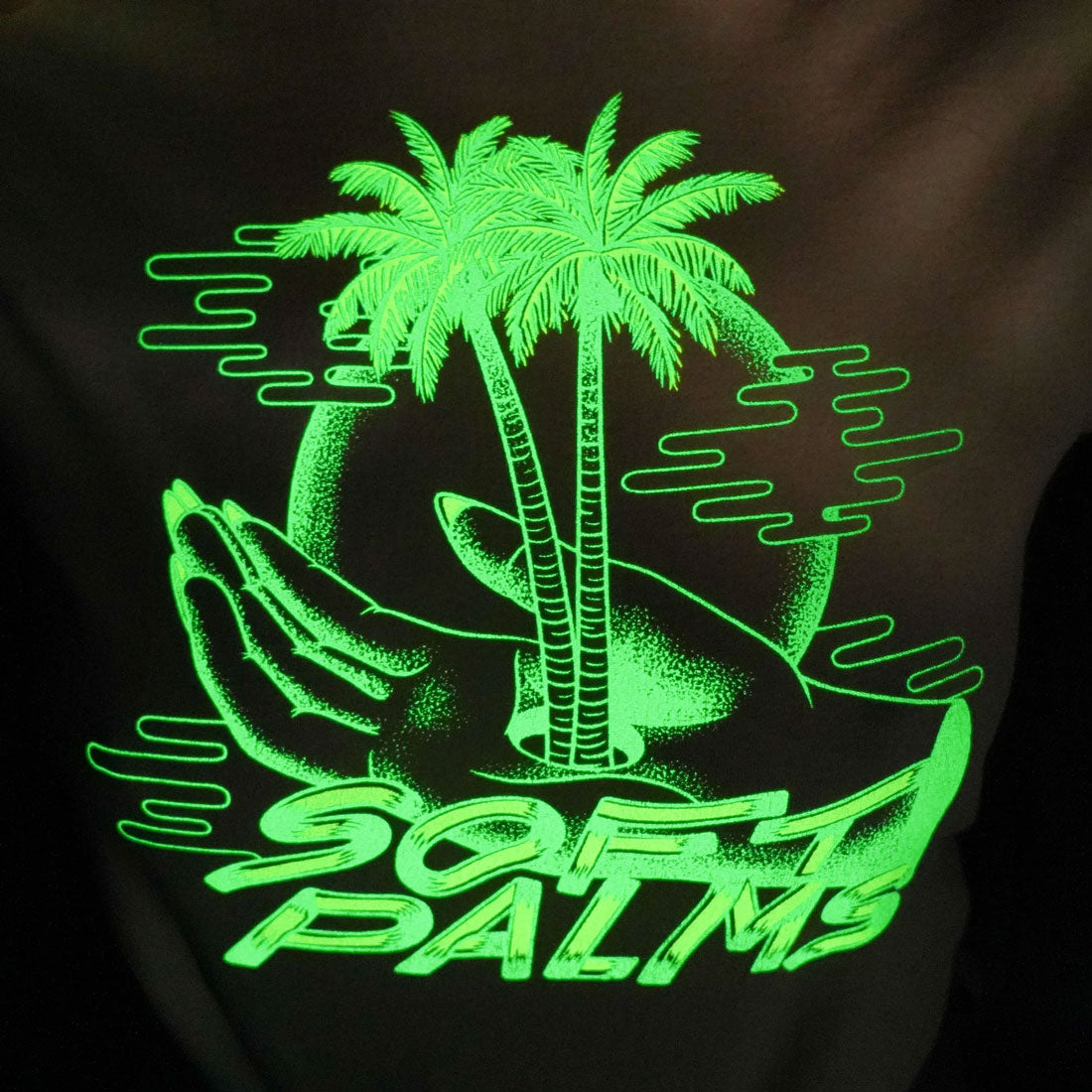 Soft Palms Chloe Shirt - GLOW IN THE DARK - Sand