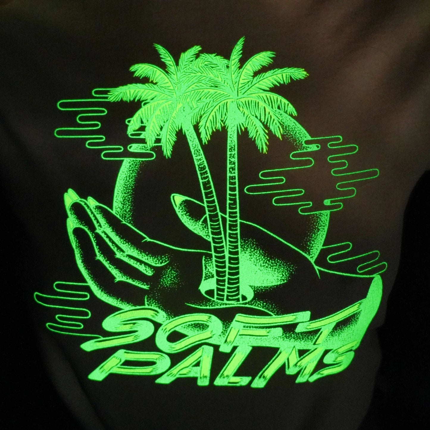 Soft Palms Chloe Shirt - GLOW IN THE DARK - BLACK